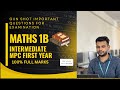 MATHS 1B || MPC || INTERMEDIATE || GUN SHOT IMPORTANT QUESTIONS FOR EXAMINATION 2025-26