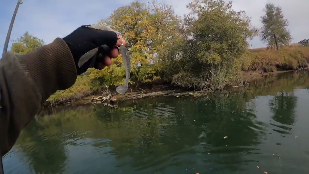 Late Fall Fishing on Georgiana Slough, California Delta.