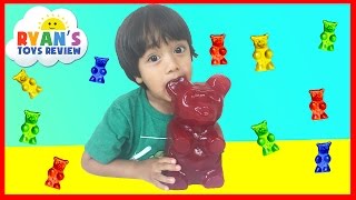 World's Largest Gummy Bear Challenge Ryan ToysReview