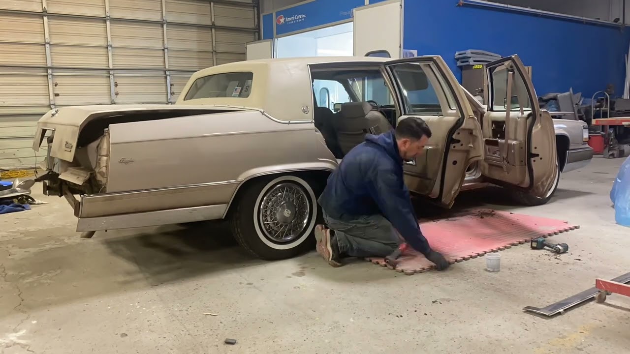 1990 92 Cadillac fleetwood brougham side panel molding removal YouTube