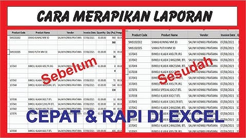 Cara merapikan file excel yang berantakan