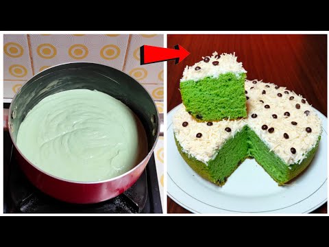 Cara Membuat Bolu Pandan 3 Telur Tanpa Oven dan Kukusan || Takaran Sendok & Timbangan
