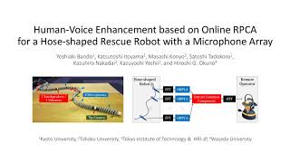 Human-Voice Enhancement based on Online RPCA for a Hose-shaped Rescue Robot with a Microphone Array