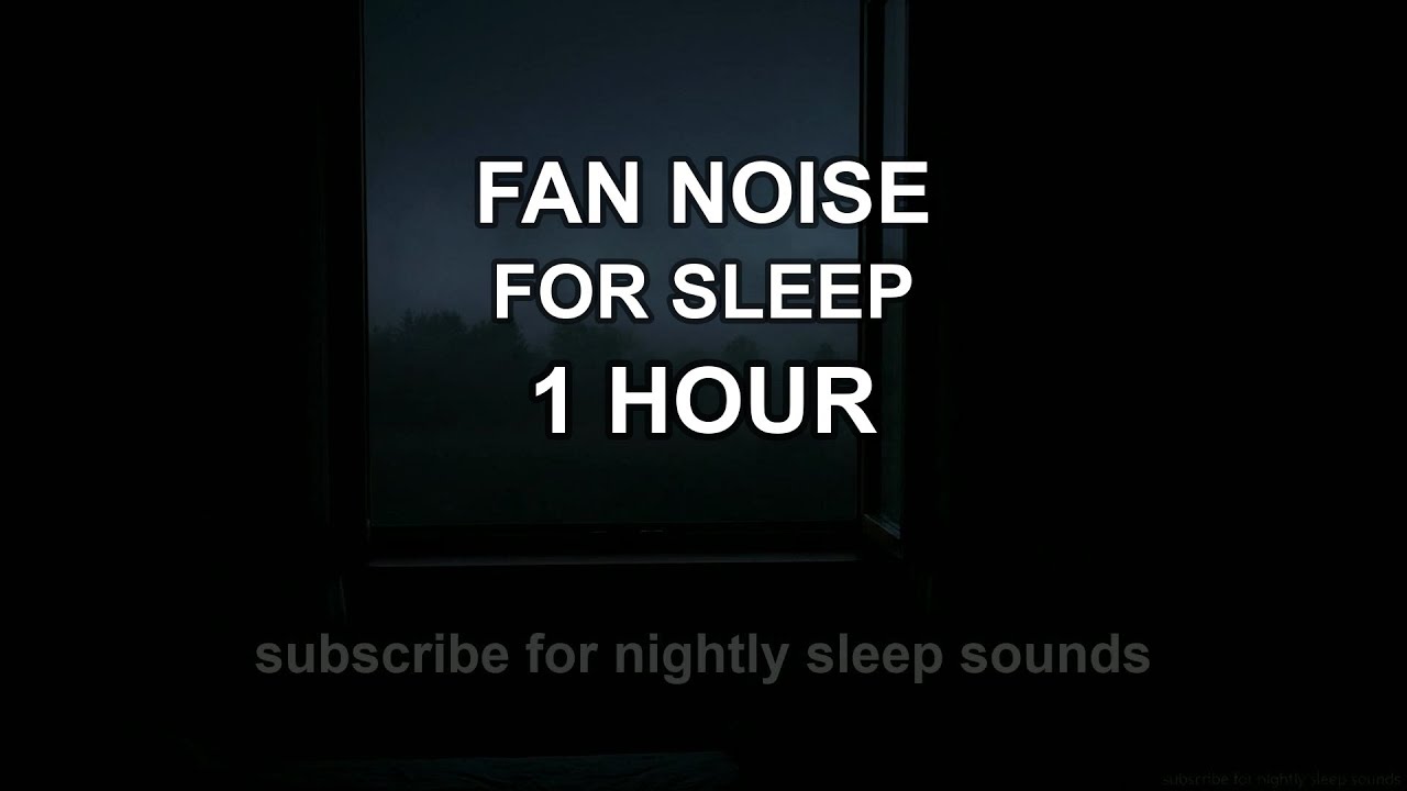 Fan Noise for Sleep 1 Hour | Black Screen | No Music