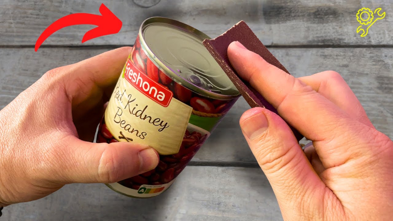 How To OPEN a Can - With A SANDPAPER! - YouTube