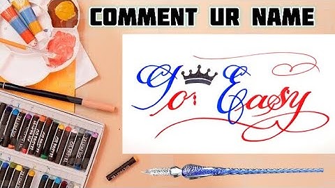 Go Easy Name Signature Calligraphy Status | How to Draw, Cursive Calligraphy with Cut Marker