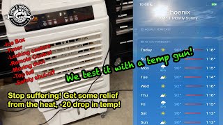 We are dying over here in #phoenix @vevor.official Air Cooler dropped temps -20 F #aircooler STOP SUFFERING!