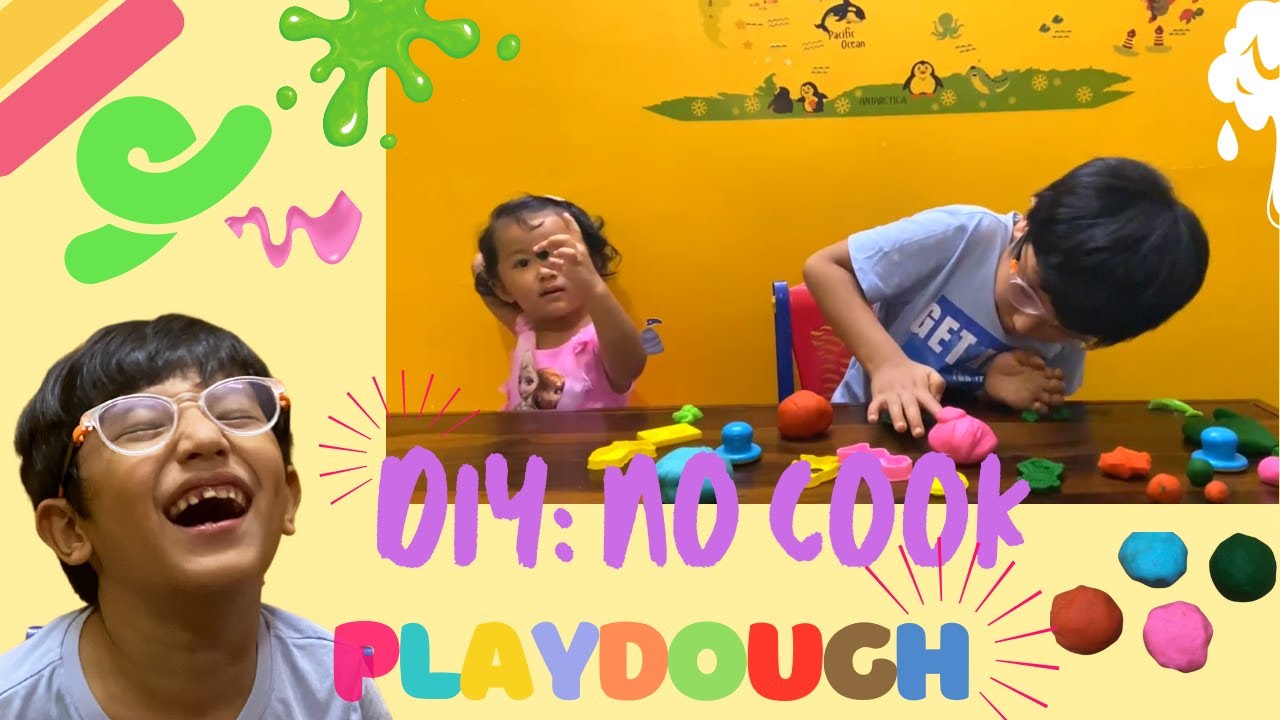 Easy DIY | No-Cook PlayDough | 5 minutes activity for children