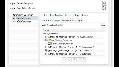 Kinematics Based Transition Path in NX CAM