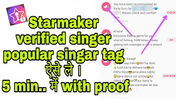 Starmaker Verified Singer tag,popular singer tag ऐसे ले । with proof