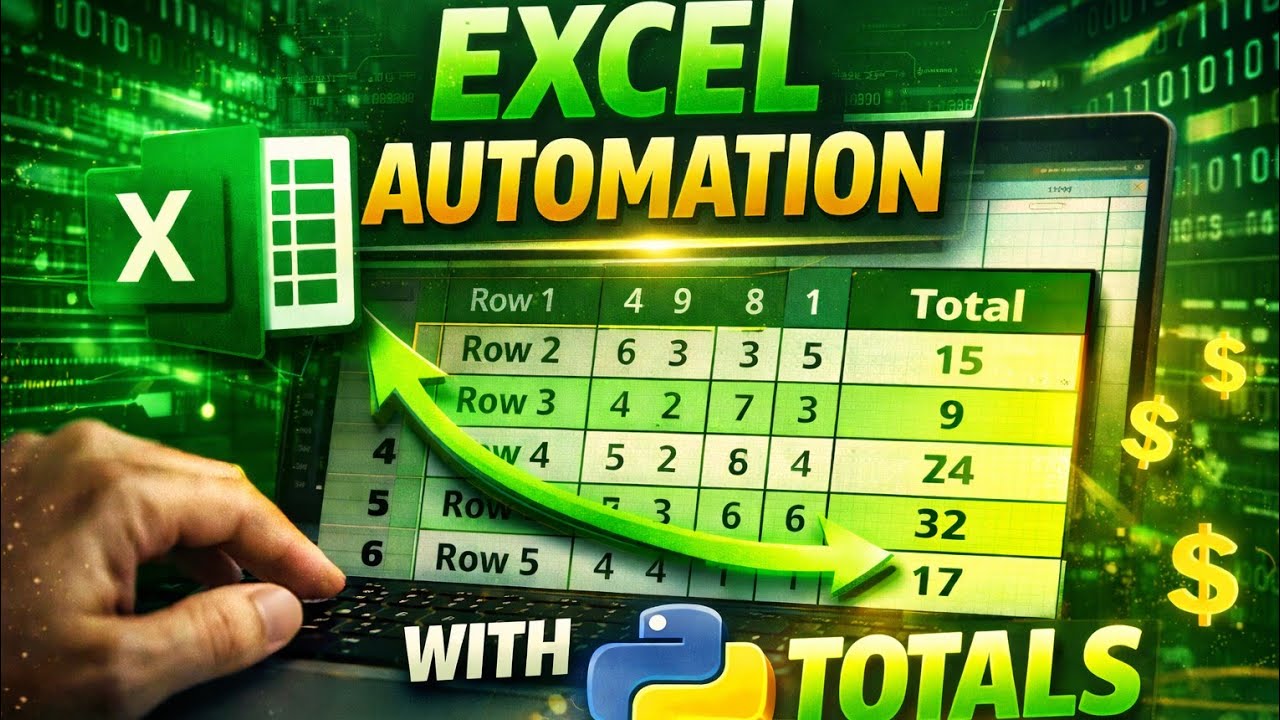 Python Excel Automation | Calculate Total for All Rows Automatically ...