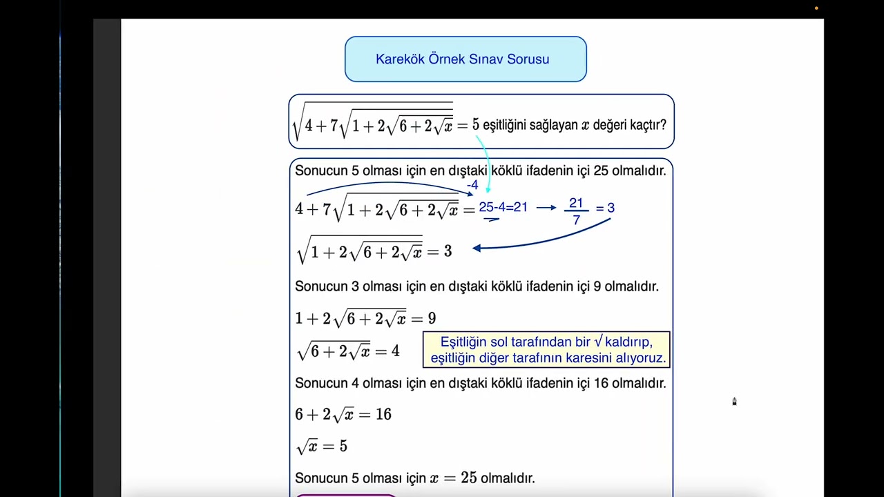 Karekök Aslında Zor Değil! Temelden Sınav Sorularına Adım Adım 🚀