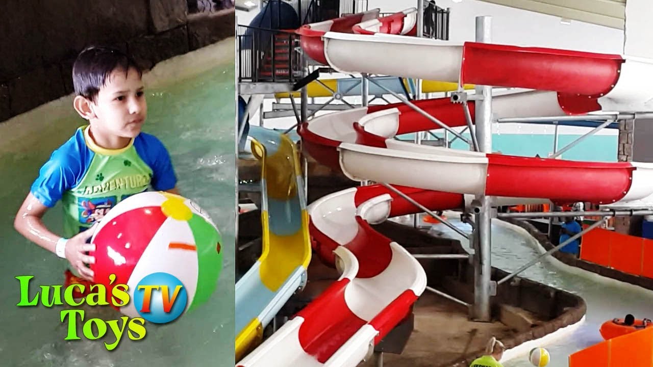 Luca goes Wet Rock Adventures Water park / water park slides for kids