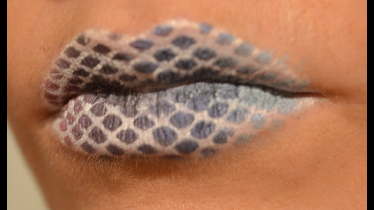 Tutorial Lip Art Rainbow Snake Skin | Tuto Lips Art Arc en Ciel Serpent
