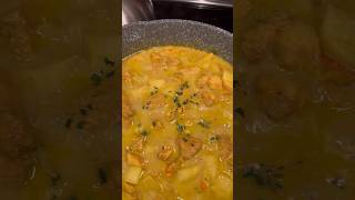 ??Delicious Creamy Boneless Curry Chicken With Potatoes Over Yellow Rice?? food shorts