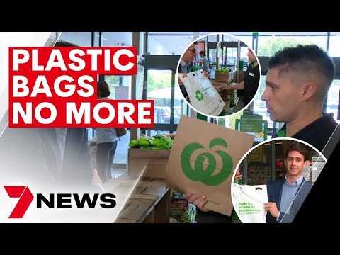 Woolworths to stop selling plastic shopping bags, instead sell paper bags | 7news