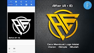 CARA MEMBUAT LOGO NAMA 2 HURUF INISIAL MUDAH TERBARU 2021 | Di Aplikasi Pixellab