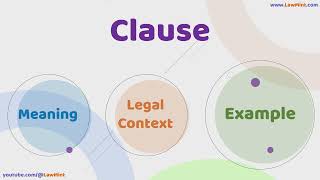 Clause Meaning Legal Context Example Legal Terms Simplified