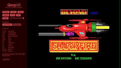 Shadowfire - ZX Spectrum Sinclair - emulador Qaop JS