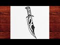 How To Draw Ghostface On a Knife 🔪 Easy Scream Drawing Step by Step Halloween Art