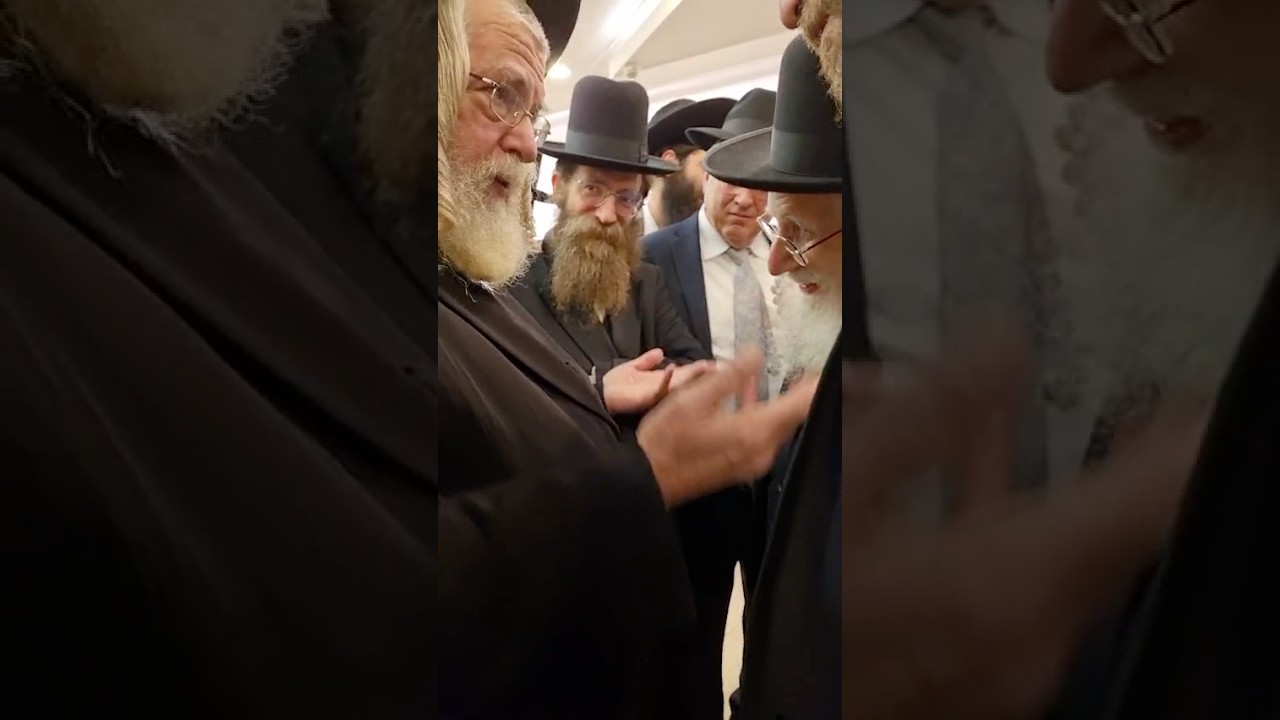 הגאון הרב צבי חשין מסביר למנהיג הפלג הירושלמי הגר״ע אוירבאך מי זה אחיו הבורר