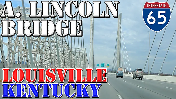 I-65 - Abraham Lincoln TOLL Bridge - Louisville - Kentucky - 4K Infrastructure Drive