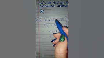 cube root of 512 by prime factorization method #shorts
