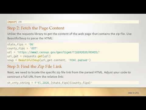 How to Download and Export a Zip File from a URL Using BeautifulSoup