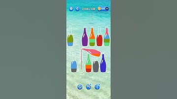 Level 138 Water Sortpuz Color Puzzle Shorts Gameplay #shortsvideo