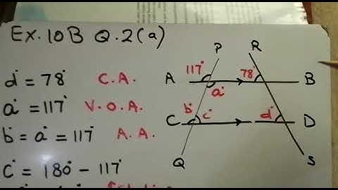 Finding unknown angles by a Transversal on a pair of parallel lines/Saqib Ijaz