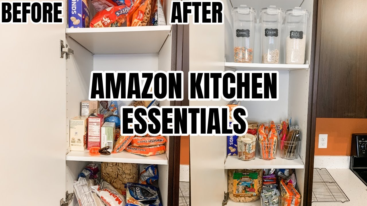 SMALL PANTRY ORGANIZATION + AMAZON KITCHEN MUST HAVES | RENTER FRIENDLY | Nicolette Laumatia