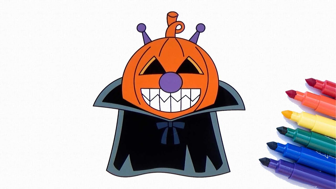 バイキンハロウィンロボ お絵描き・塗り絵