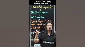 Untranslated Regions (UTR) Of " mRNA " With QuickShot Biology| #mamta |#shorts#cuet#biology#cuet2024