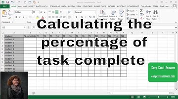 Easy method of calculating the percentage of task complete