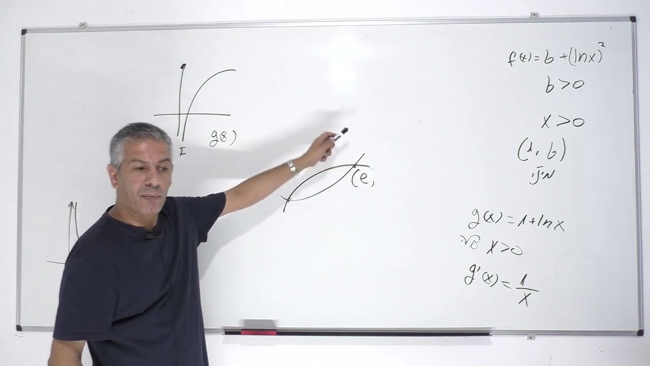 פתרון בגרות 482 קיץ 2022 מועד ב שאלה 5-חקירת פונקציית Ln.