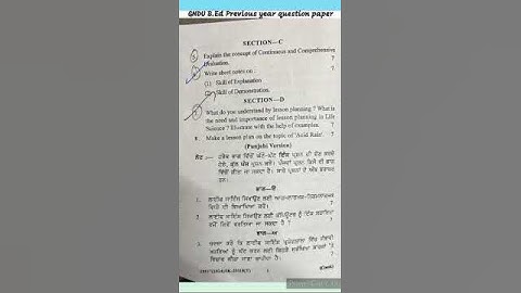 Pedagogy of Life Science | B.Ed Sem 2 | GNDU 2024 #trending #questionpapers #shorts