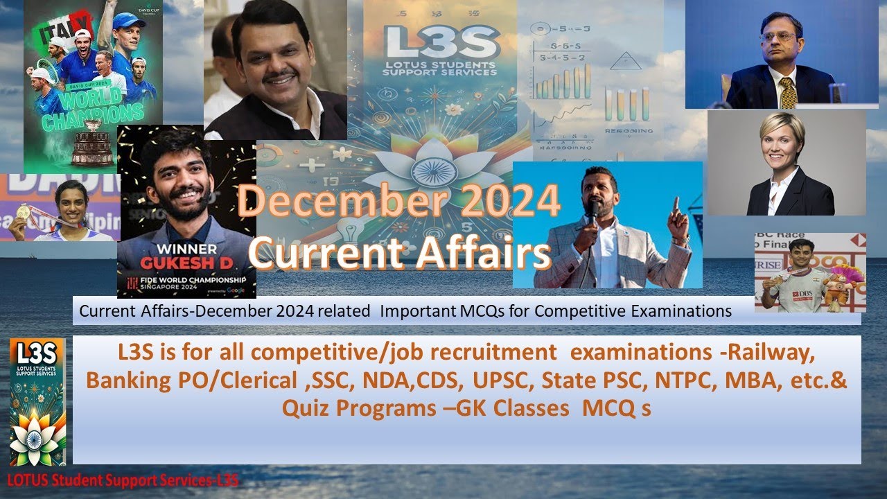 December 2024 Monthly Current Affairs | Important MCQs for Competitive ...