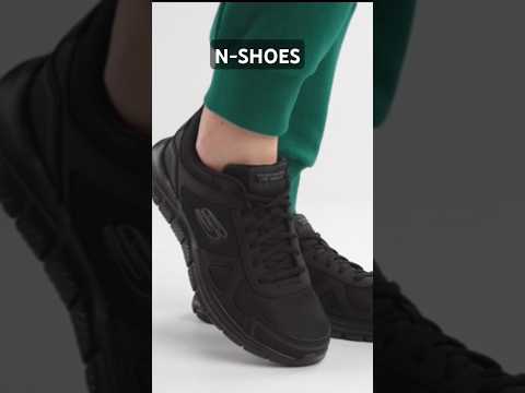 Чоловічі чорні кросівки Skechers Flash Point 58350 BBK з натуральної шкіри Memory Foam оригінальні