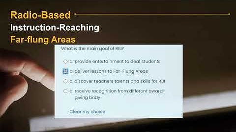VINSET Day 2 AM Radio Based Instruction Key to Correction