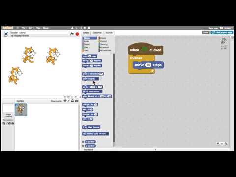 Scratch 2.0 Tutorial Video:Stamp Block