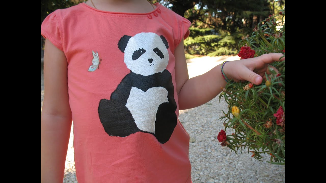 DIY - Customiser un t-shirt au pochoir fait maison HD - YouTube