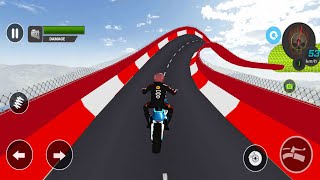 Mega Ramp Moto Bike Stunts - Bike Racing Games Android Gameplay screenshot 3