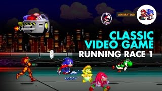 Classic Video Game Characters in a Race