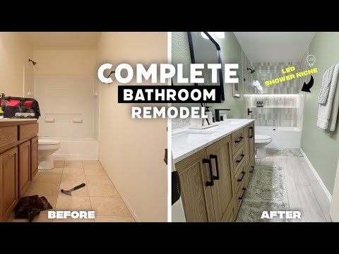 First Time Remodel With Led Niche! |diy Renovation Start To Finish