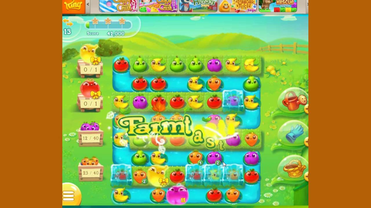 Farm heroes SUPER saga LEVEL 68 ~ no boosters