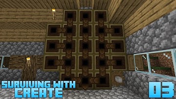 Surviving With Create :: E03 - Mechanical Crafter & Rotation Speed Controller