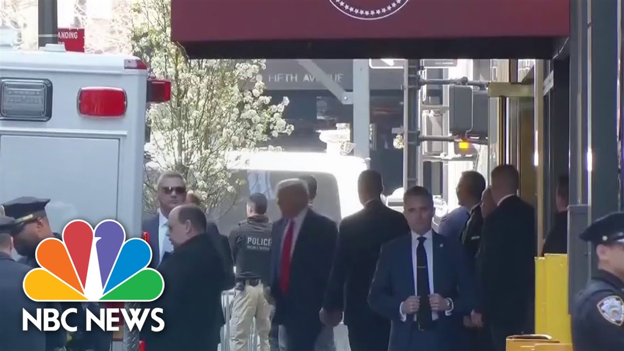 Trump heads to New York courthouse for arraignment Trump heads to New York courthouse for arraignment