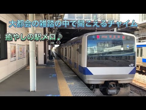 常磐線　水戸駅5番線発車メロディー【大都会の雑踏の中で聞こえるチャイム ♪】E531系基本編成上野行き発車。