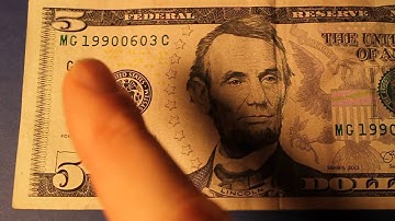 Five Dollar Fancy Serial Number Birthday Note