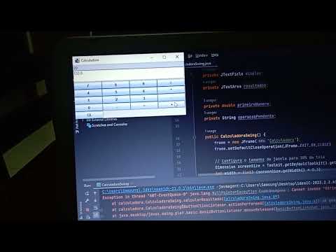 Criação de uma calculadora simples com Java Swing.